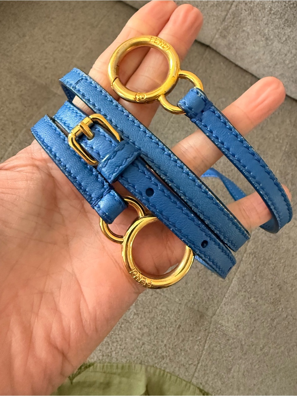 Fendi Peekaboo Mini in Electric Blue with Gold Hardware - Picture 15 of 16